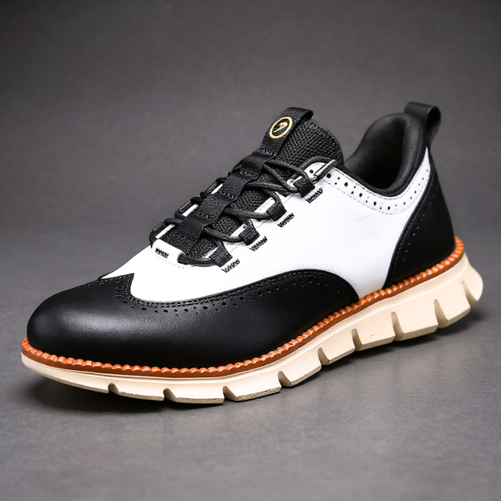 Heijnen – Sneakers i Læder Med Wingtip Brogue Udformning