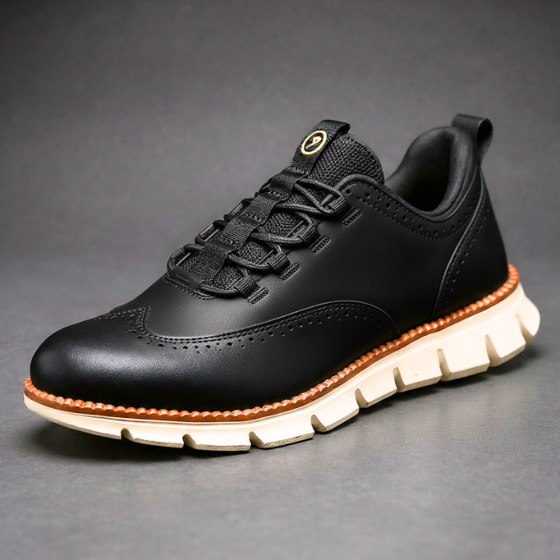 Heijnen – Sneakers i Læder Med Wingtip Brogue Udformning