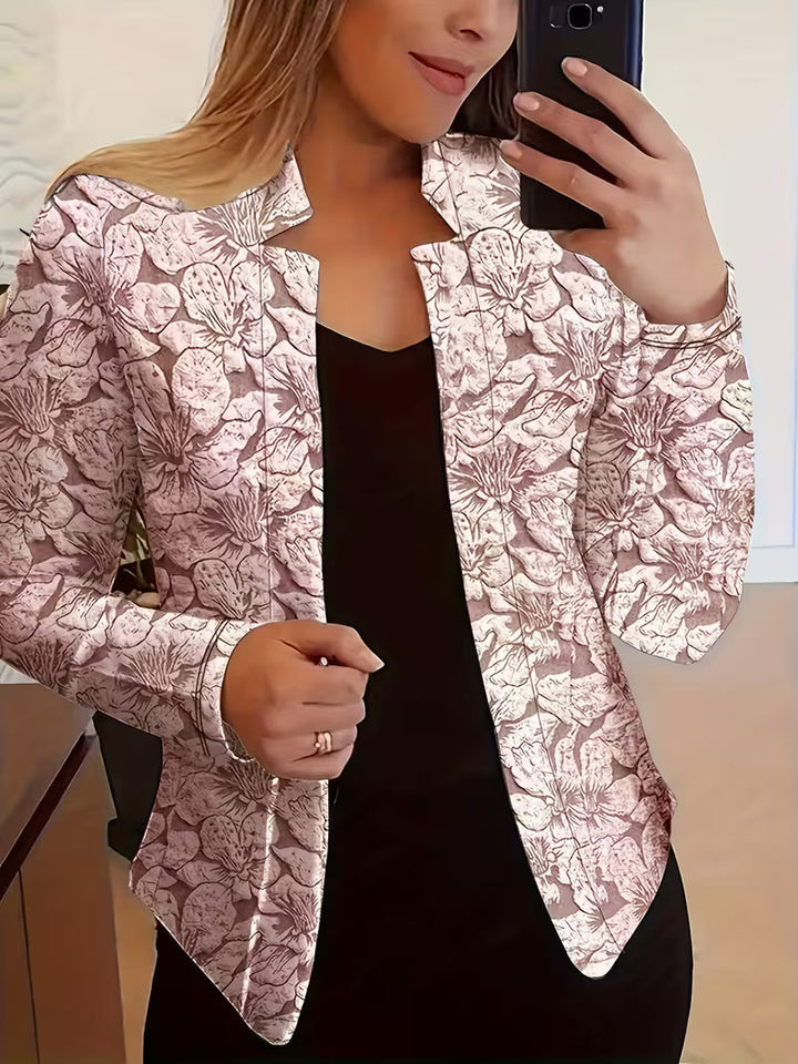 Tifany – Blazer Med Blomsterprint og Lange ærmer