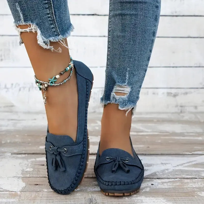 Patamon - Behagelige Loafers Med Bløde Vintage Sløjfer