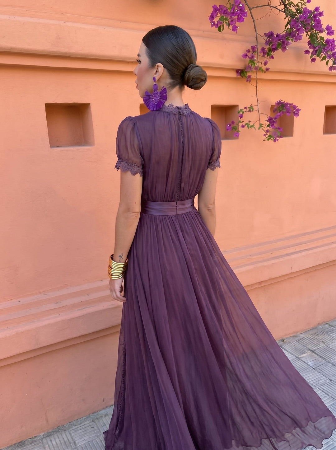 Eshley – Vintage Maxi Kjole I Chiffon