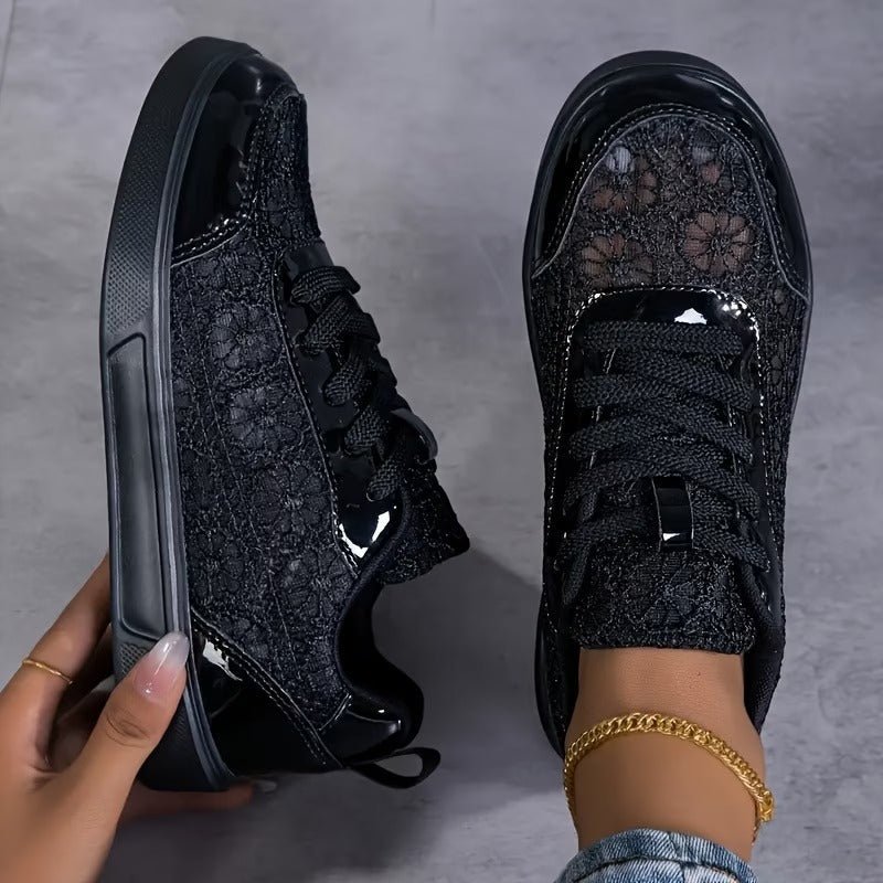 Alessa - Elegante Sneakers Med Blonder