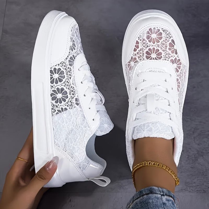 Alessa - Elegante Sneakers Med Blonder