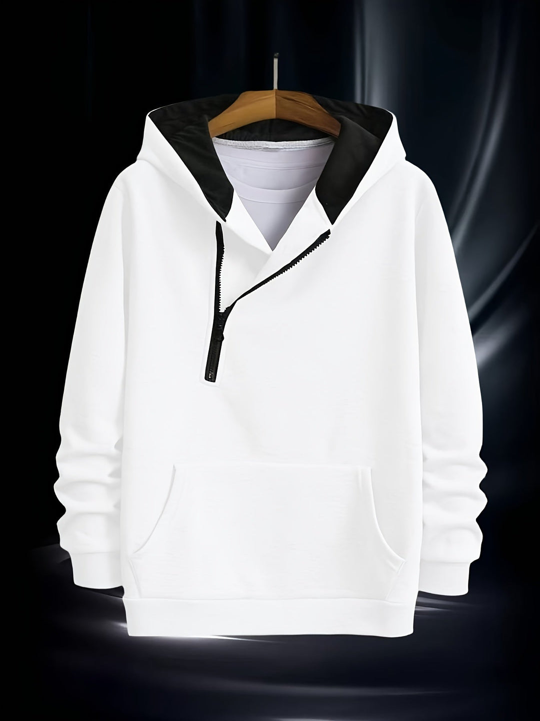 Jaylen - Long Sleeve Hooded Sweatshirt With Half-Zip