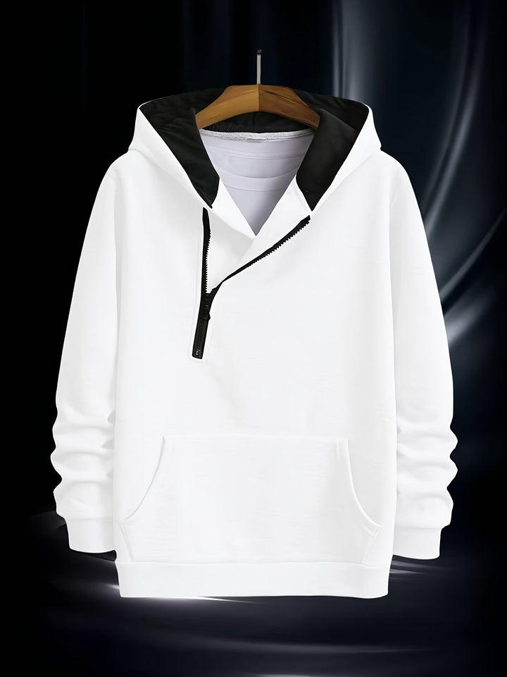 Jaylen - Long Sleeve Hooded Sweatshirt With Half-Zip