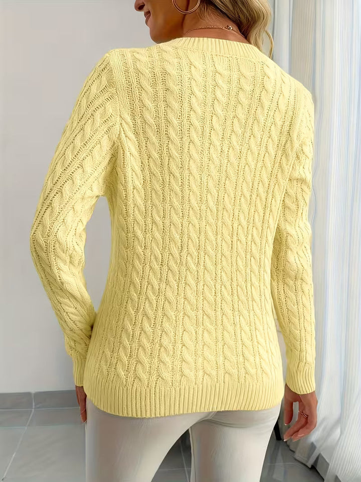 Lenea – Langærmet Sweater I Kabelstrik