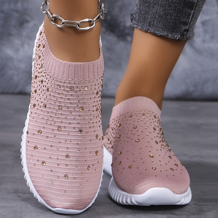 Elizaa - Behagelig Sneaker Med Strasssten