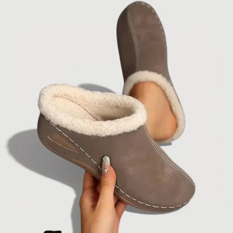 Achly – Plys-denim-platform-tøfler