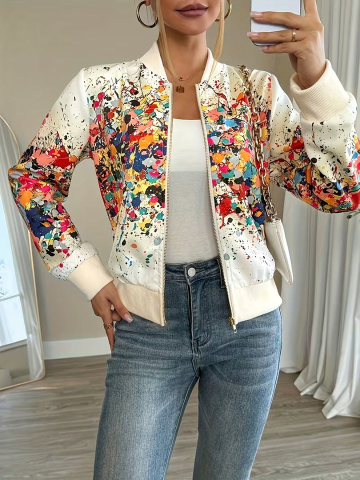 Riena – Jakke Med Livligt Tie-dye-mønster