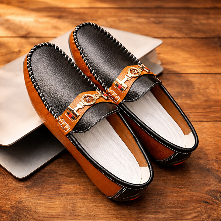 Stewart – Moderne Tofarvede Læderloafers