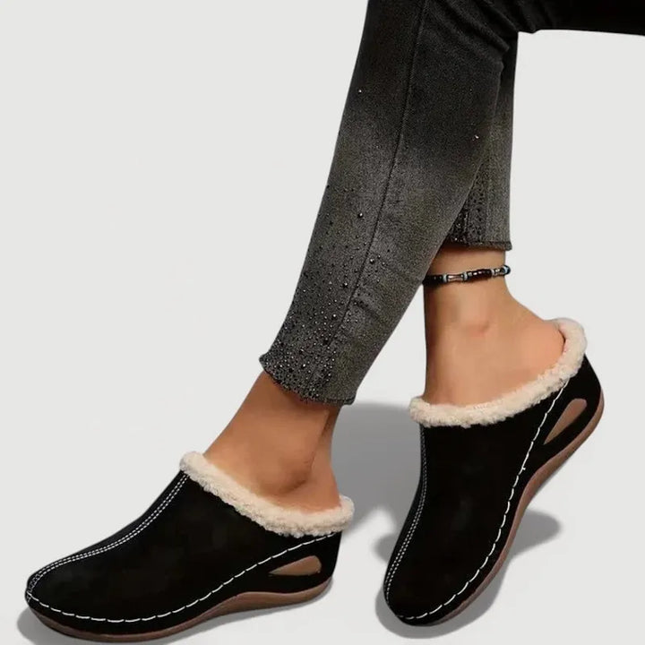 Achly – Plys-denim-platform-tøfler