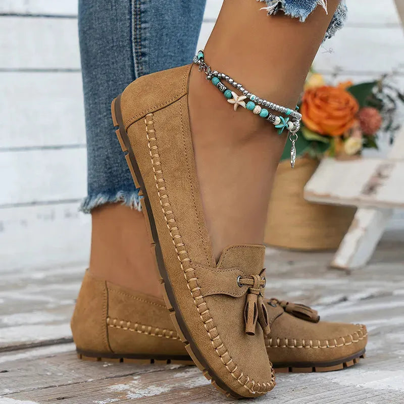 Patamon - Behagelige Loafers Med Bløde Vintage Sløjfer