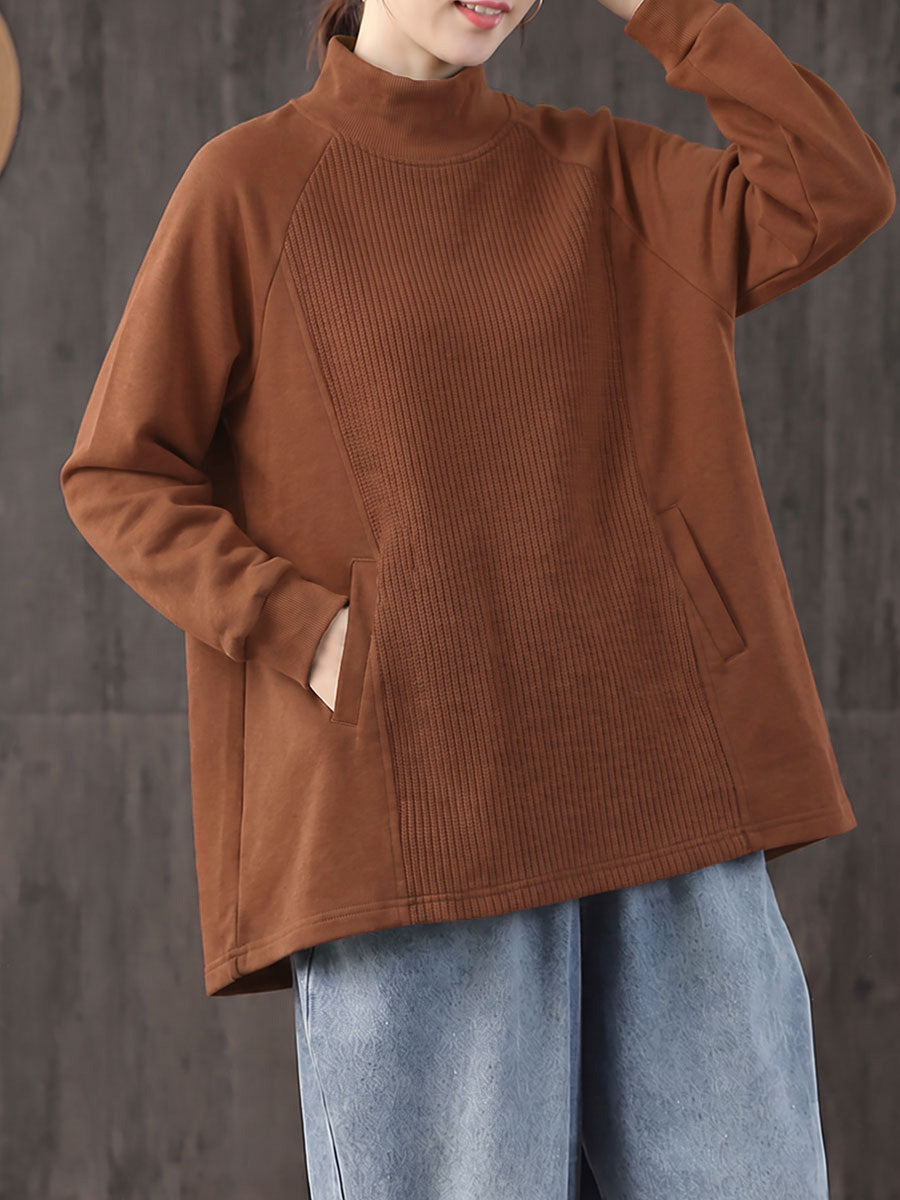 Safia – Oversized Bluse Med Høj Hals