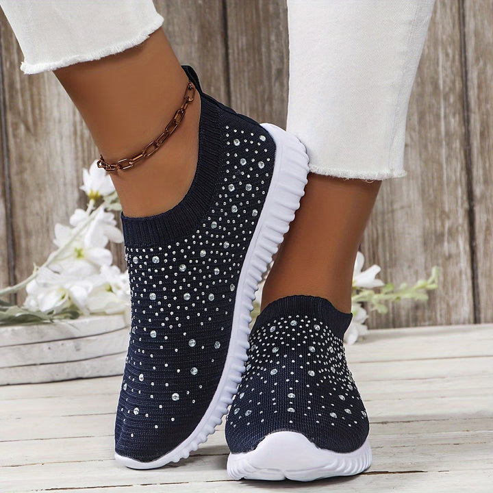 Elizaa - Behagelig Sneaker Med Strasssten