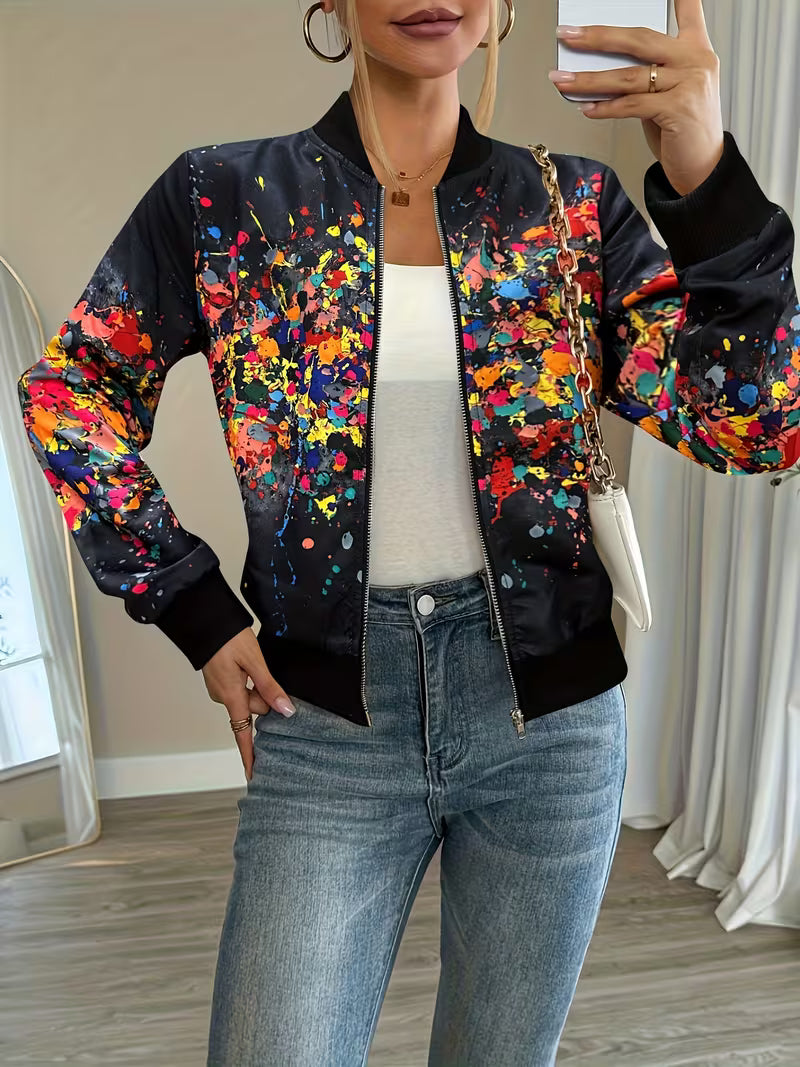 Riena – Jakke Med Livligt Tie-dye-mønster