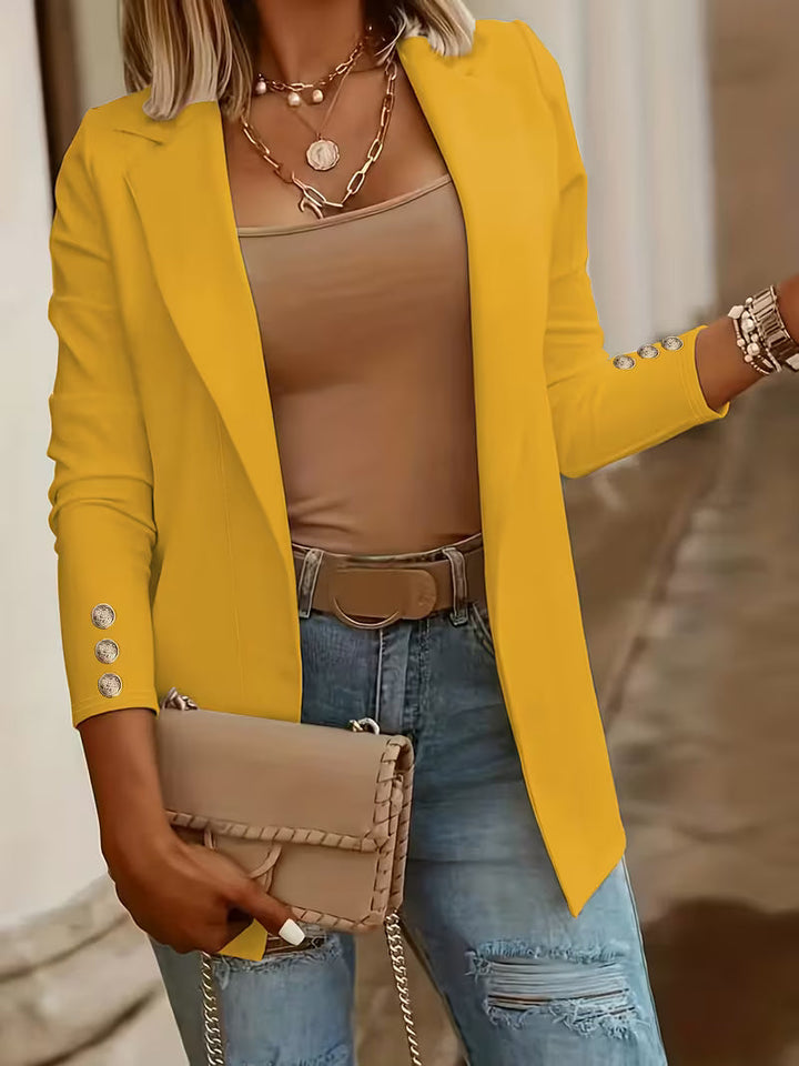 Nikia – Langærmet Blazer Med Dekorative Knapper