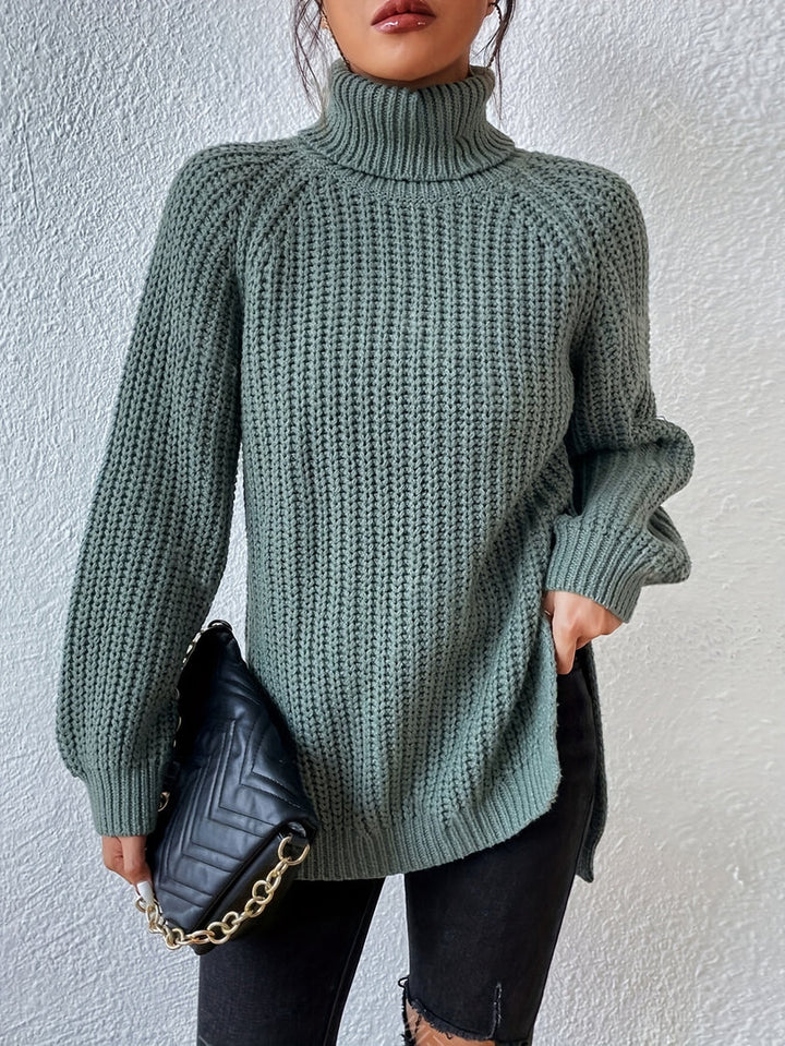 Felina – Strikket Rullekravebluse Med Lange Ærmer