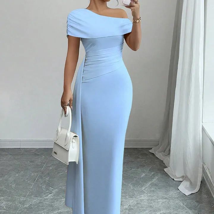 Lisete - Elegant Maxi Kjole Med Én Skulder