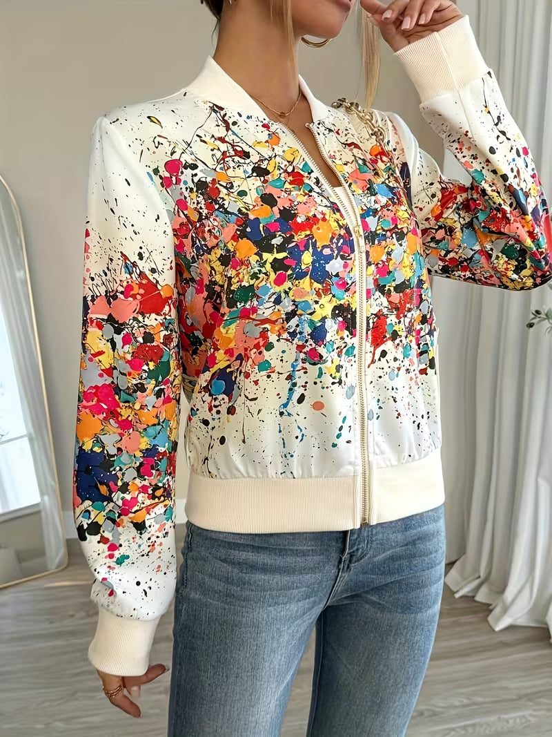 Riena – Jakke Med Livligt Tie-dye-mønster