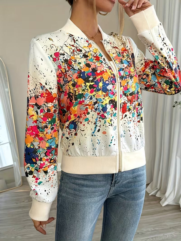 Riena – Jakke Med Livligt Tie-dye-mønster