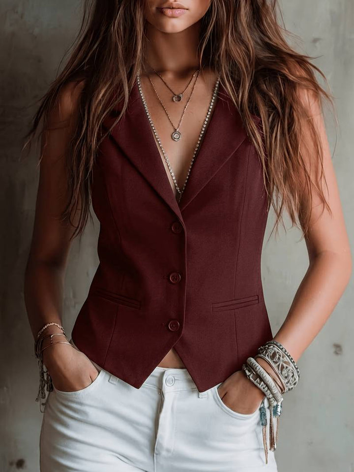 Arden - Elegant Jakkevest Med Lommer