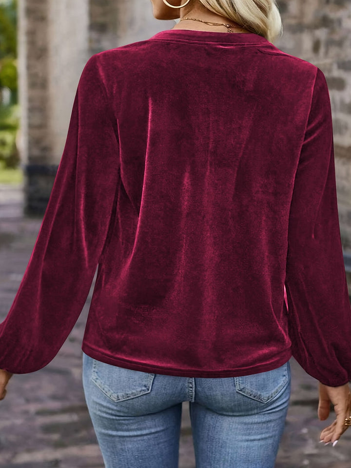 Ramina - Elegant Lantern Skjorte Med Lange Ærmer