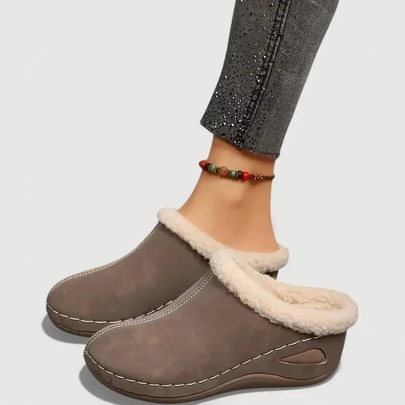 Achly – Plys-denim-platform-tøfler
