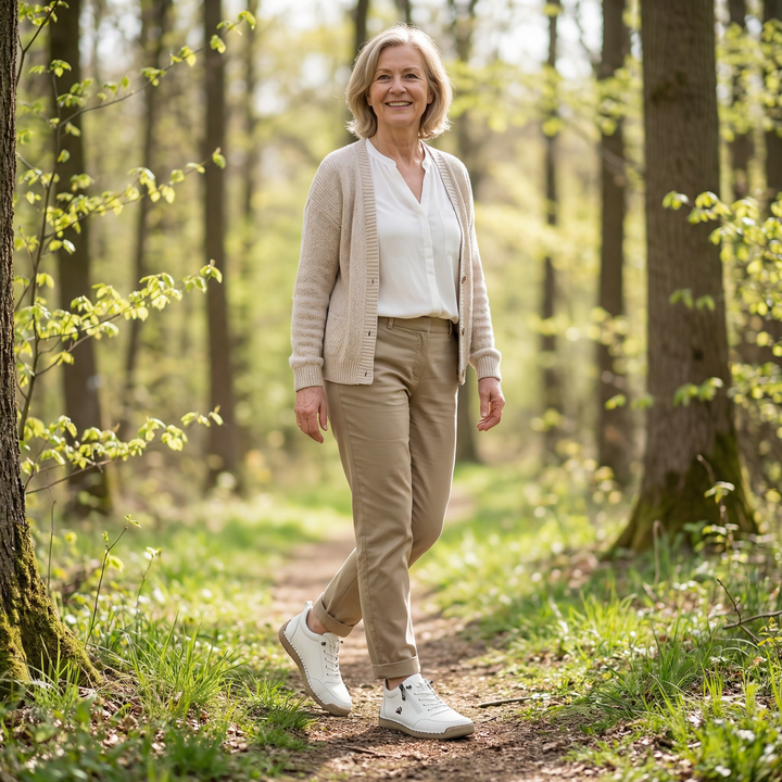Schreiner – Sneakers Med Snørebånd og Lynlås Samt Kontrastsyninger