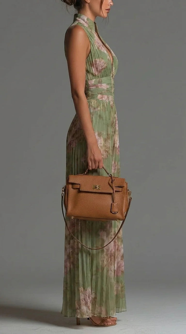 Kleira – Ærmeløs Plisseret Jumpsuit