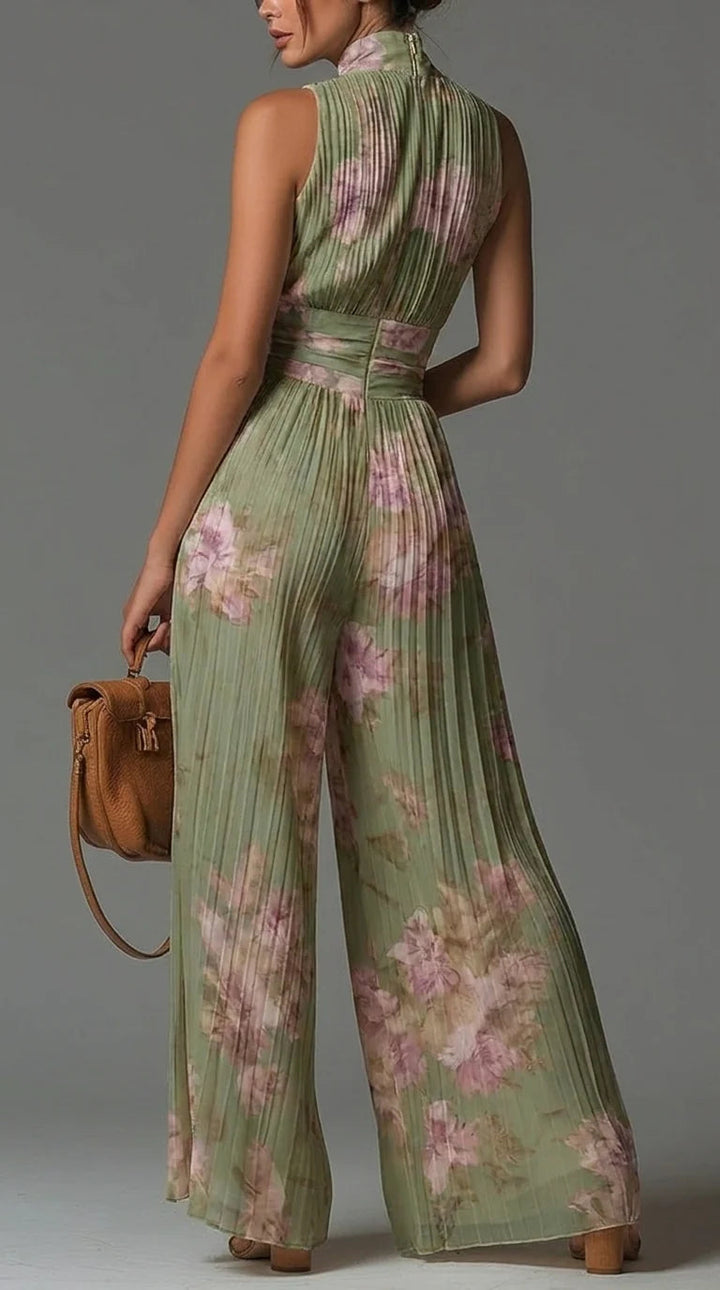 Kleira – Ærmeløs Plisseret Jumpsuit