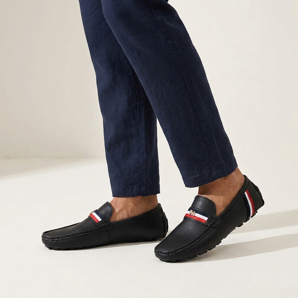 Javon - Behagelig loafer med striber
