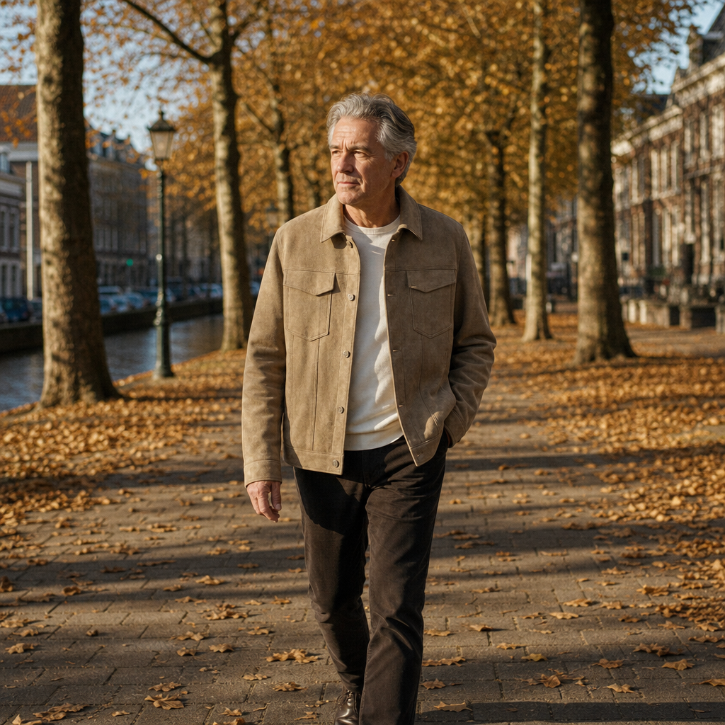 Efran – Jakke I Imiteret Ruskind Med Lommer Foran