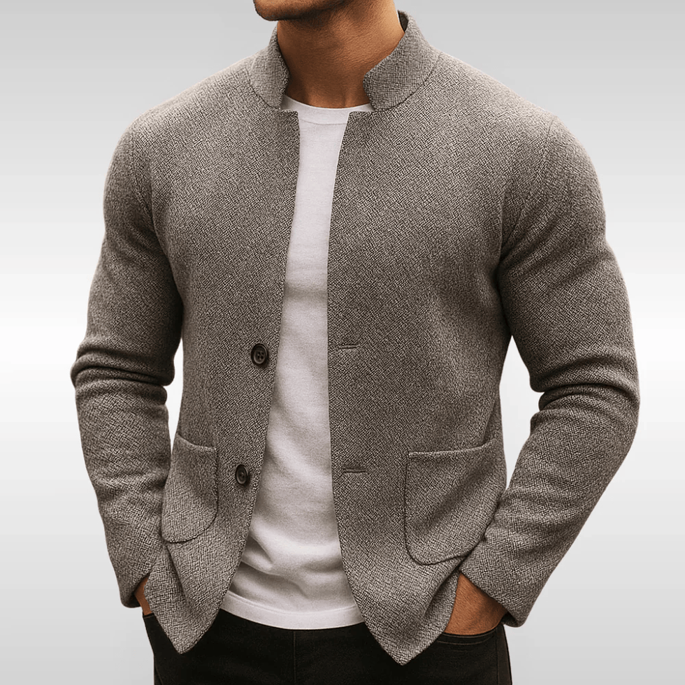 Sverker – Strikket Vest Med Struktur