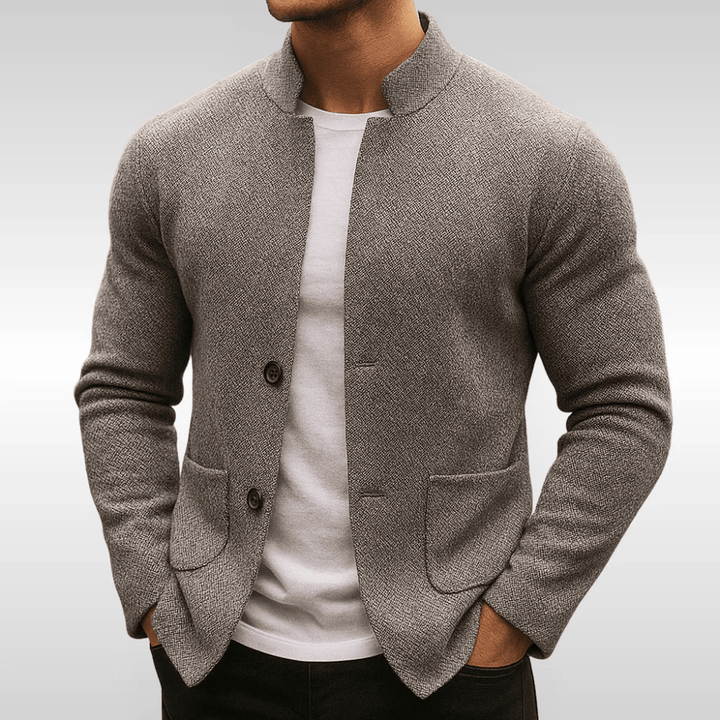 Sverker – Strikket Vest Med Struktur