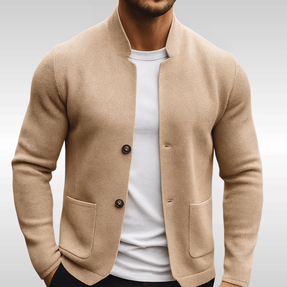 Sverker – Strikket Vest Med Struktur