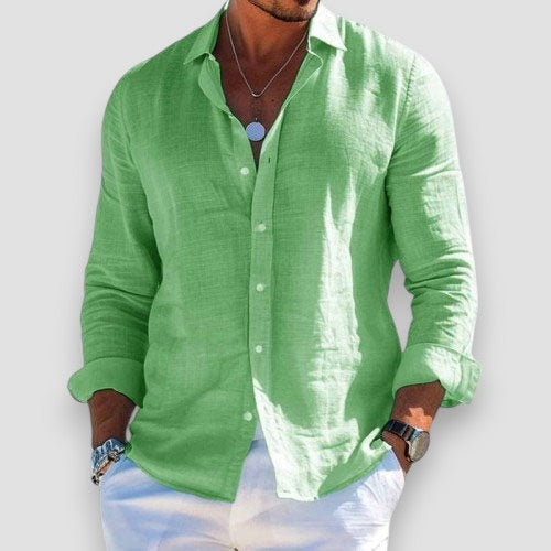 Edmur – Elegant Sommerbluse Med Lange Ærmer