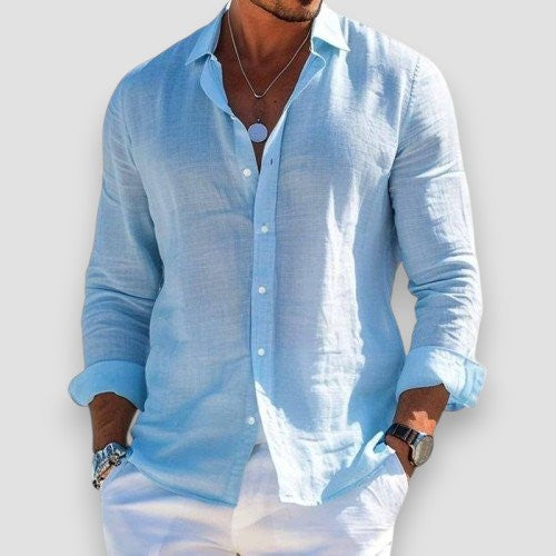 Edmur – Elegant Sommerbluse Med Lange Ærmer
