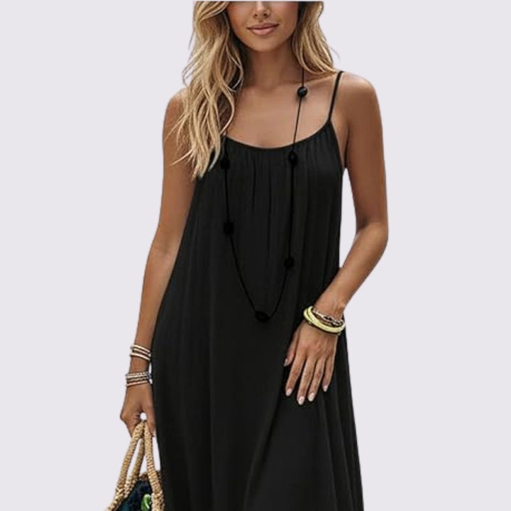 Diandra – Elegant Maxi-kjole Med Bar Ryg