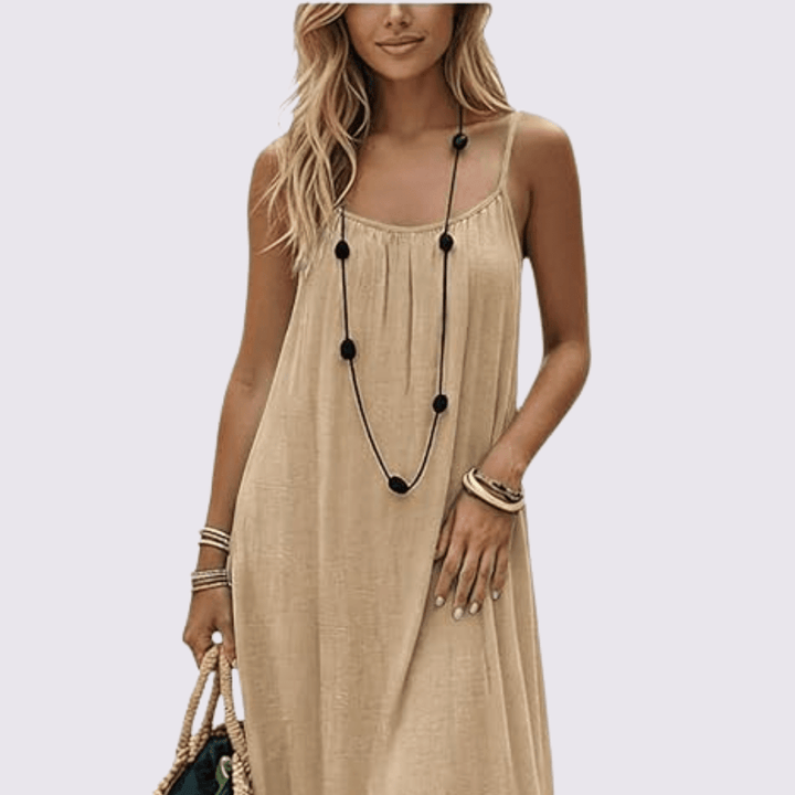 Diandra – Elegant Maxi-kjole Med Bar Ryg
