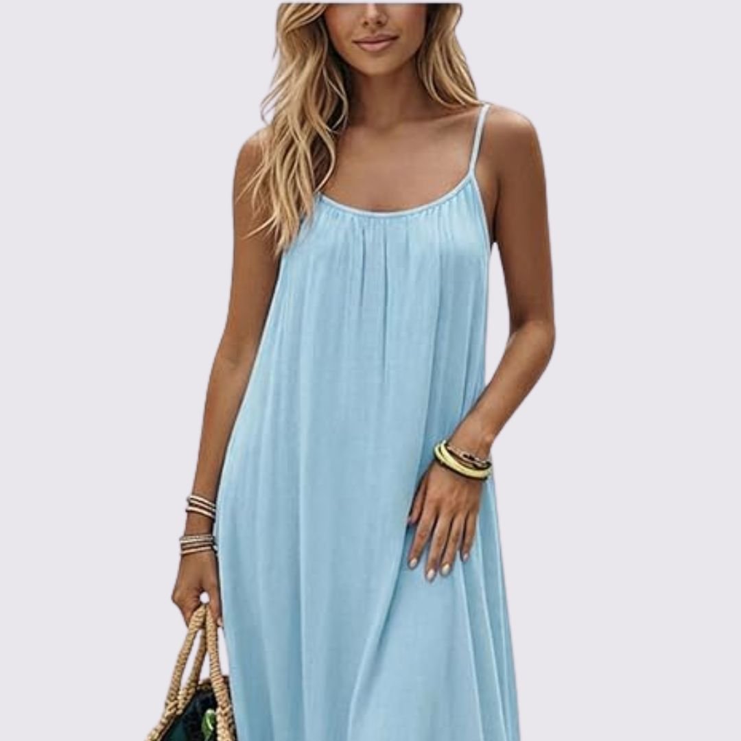 Diandra – Elegant Maxi-kjole Med Bar Ryg