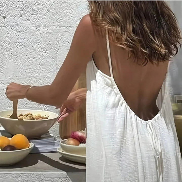Diandra – Elegant Maxi-kjole Med Bar Ryg