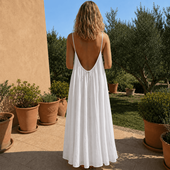 Diandra – Elegant Maxi-kjole Med Bar Ryg