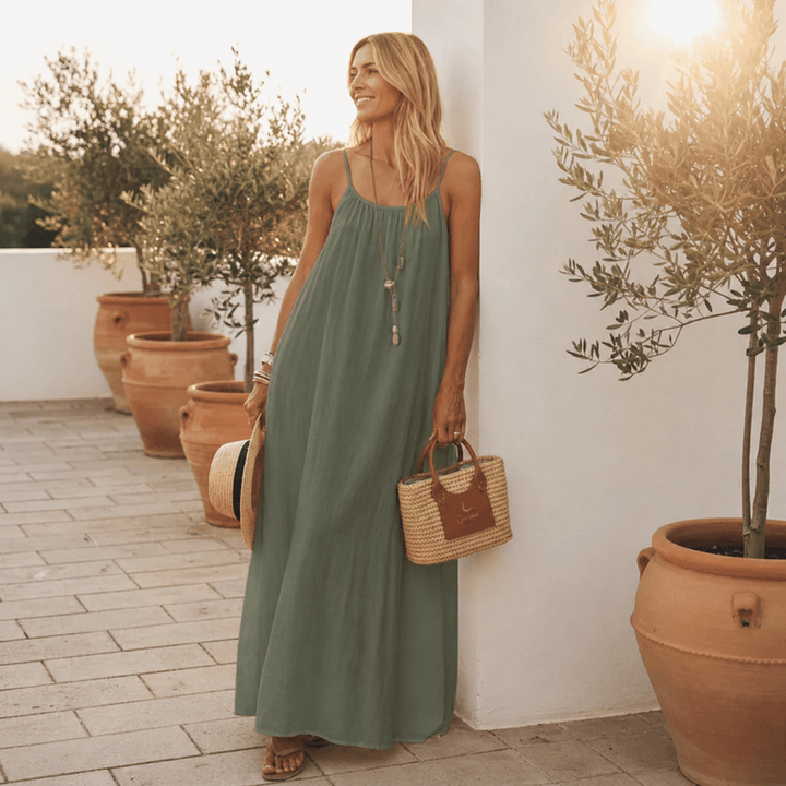 Diandra – Elegant Maxi-kjole Med Bar Ryg