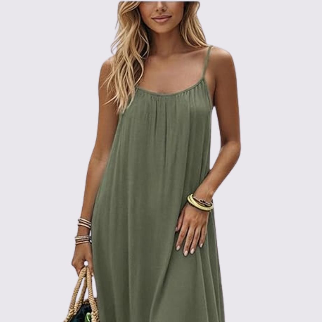 Diandra – Elegant Maxi-kjole Med Bar Ryg