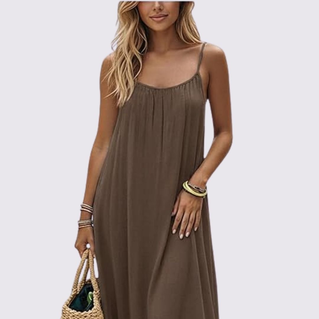 Diandra – Elegant Maxi-kjole Med Bar Ryg