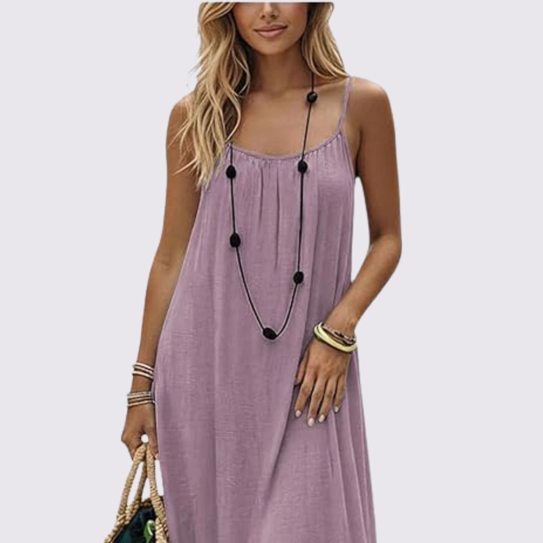 Diandra – Elegant Maxi-kjole Med Bar Ryg