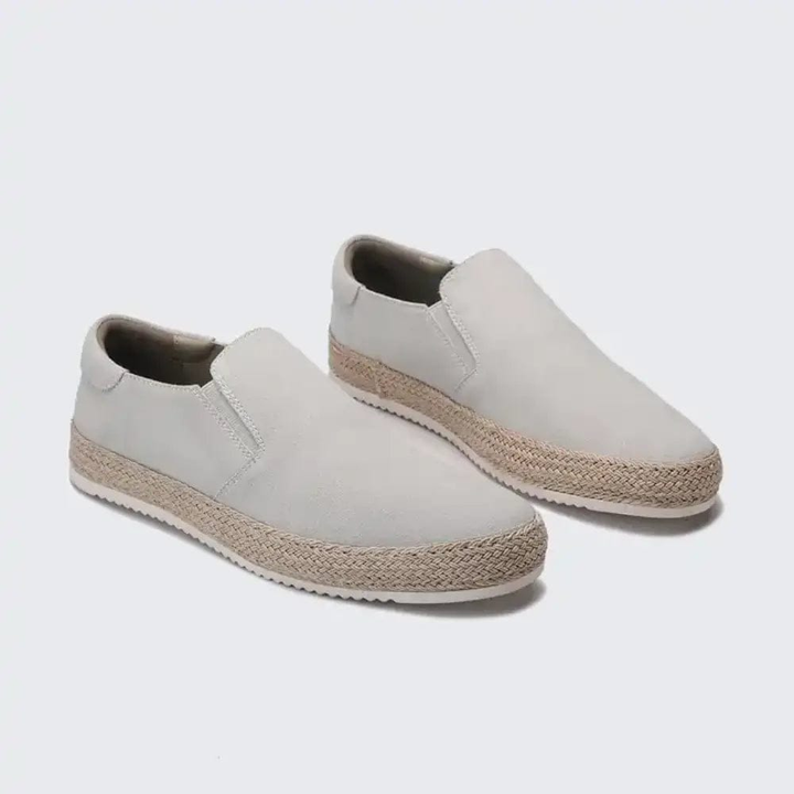 Hanya – Slip-on-Sko i Ruskind Med Espadrillesåler