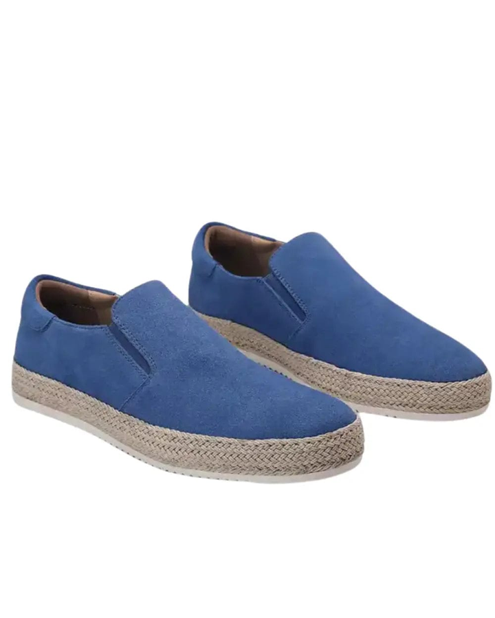 Hanya – Slip-on-Sko i Ruskind Med Espadrillesåler