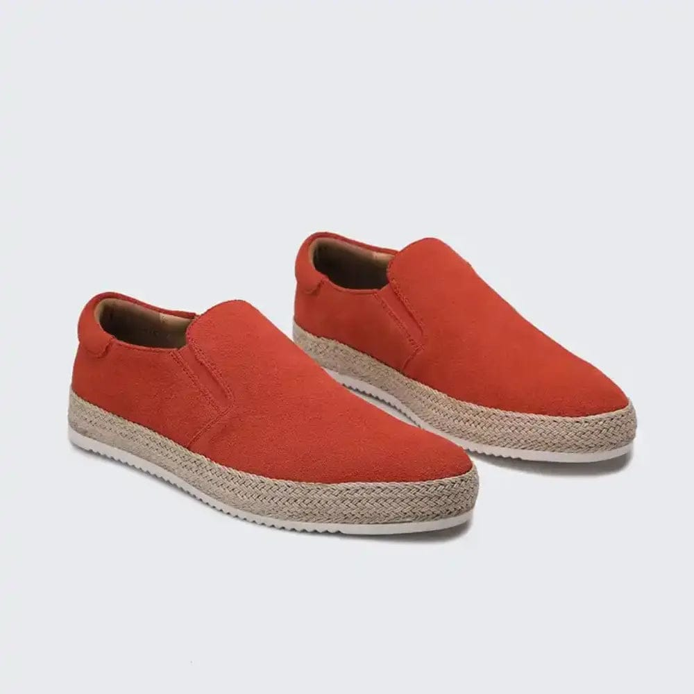 Hanya – Slip-on-Sko i Ruskind Med Espadrillesåler