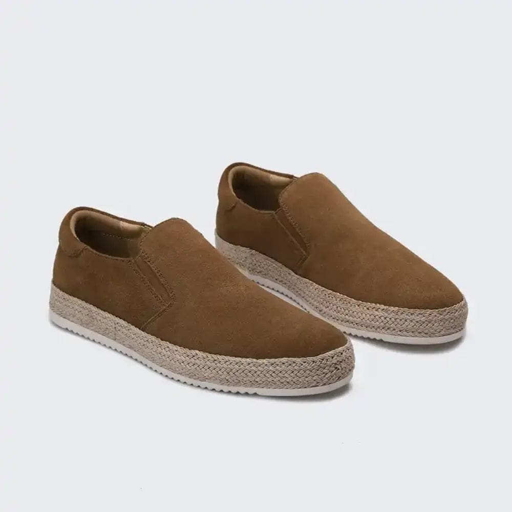 Hanya – Slip-on-Sko i Ruskind Med Espadrillesåler